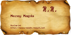 Mezey Magda névjegykártya